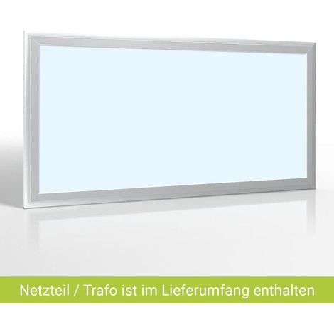 LED Panel 60x30cm 24W Rahmen silbern - Lichtfarbe: Kaltweiß 5500K (1/5)