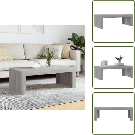 Couchtisch Grau Sonoma 102x50x36 cm Holzwerkstoff - Couchtisch - Wohnzimmertisch - Holzt Tisch - Grau - Modern (1/5)