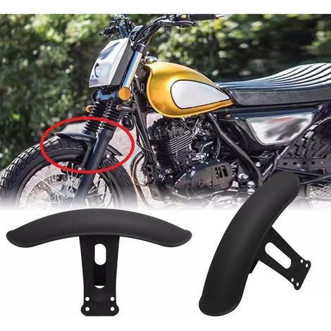 1 Stück (Farbe: Schwarz) Schwarzer Metall-Motorradkotflügel-Schutz, passend für Honda CG125 Motorrad, Retro-Nachrüstung (1/5)