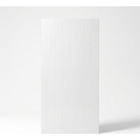 Carrelage Mur Ceramic Connection White Mate 7,5x30 cm