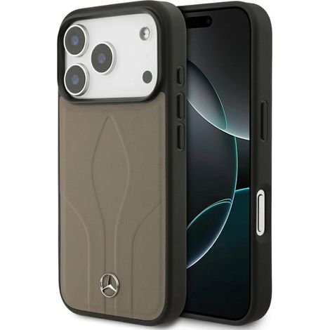 Custodia Mercedes Leather The Move MagSafe per iPhone 17 Pro - Beige (1/5)