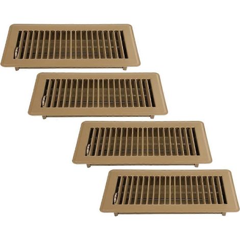 Grille de ventilation de sol 4x10, paquet de 4 (1/5)