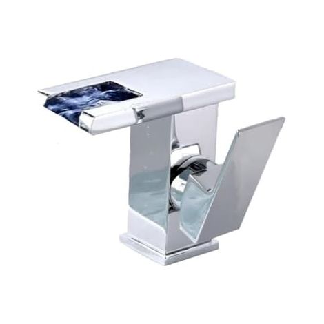 Mitigeur à capteur, cuivre, argenté, LED, cascade, monocommande (1/5)