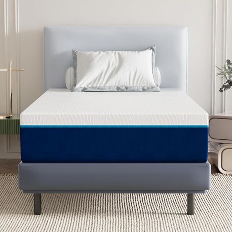 Matelas 90x190 cm DEWINNER, Épaisseur 20cm, Mousse à Mémoire de Forme, Fermeté Moyenne, 7 Zones de Confort, Soutien Parfait, Réversible à Deux Faces,Idéal pour Adulte, Enfant ou Étudiant (1/5)