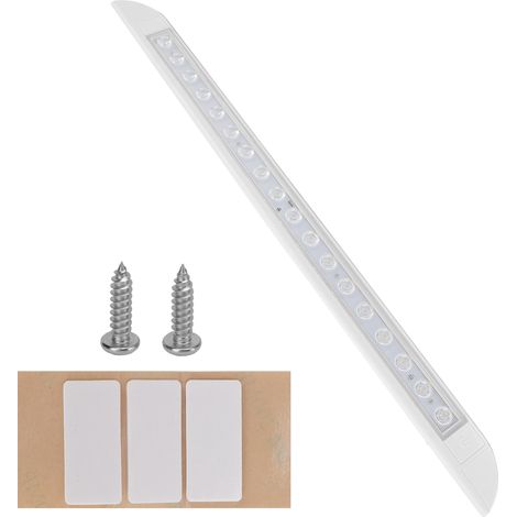 Barre lumineuse intérieure LED avec interrupteur tactile, 12V, 6W, 6000K, 1000LM, bande de lampe universelle pour camping-car, remorque, blanc (1/5)