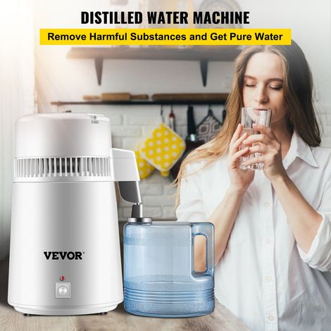 Distillateur d'eau 4L Machine à Eau Distillée 750 W en acier inoxydable, Purificateur d'eau 1 L/h pour les Hôpitaux /les Laboratoires/les Cliniques /les Maisons (1/5)