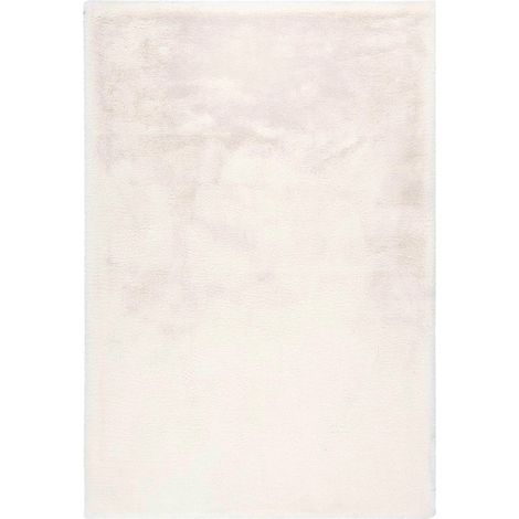 Tapis shaggy blanc ultra doux haut confort 37 mm - 150 x 80 cm (1/5)