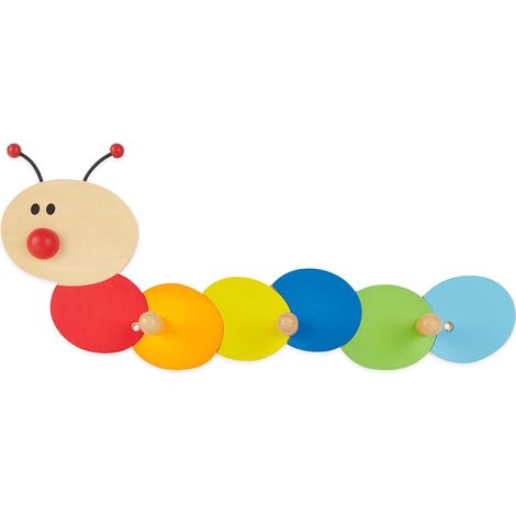 porte manteau enfant chenille porte manteau mural bois patere murale enfant patere porte manteau mural design patere salle de bain patère murale porte manteau murale 38 cm 3 crochets (1/5)
