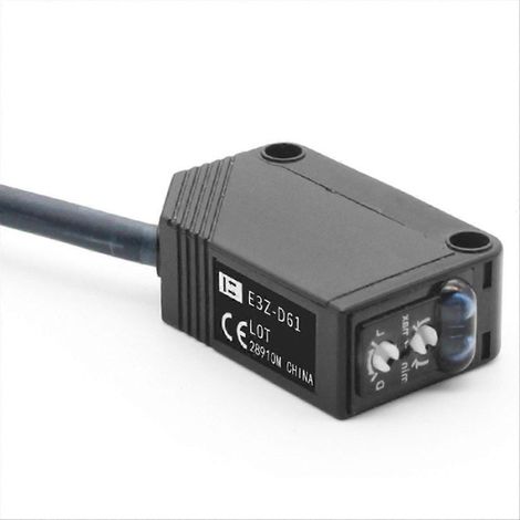 Diffuse reflektierende Infrarot-Bewegungsmelderschalter Typ P, E3Z-D61, 5-24 V DC, mit Halterung. (1/5)