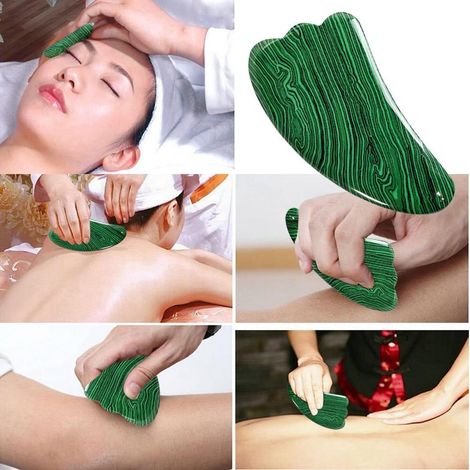 Jade-Stein-Gua-Sha für Gesichtspflege und Körperentspannung (1/5)