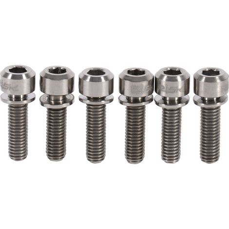 6 Pièces Vis M5 x 18mm en Titane pour Potence de VTT avec Rondelles (1/3)