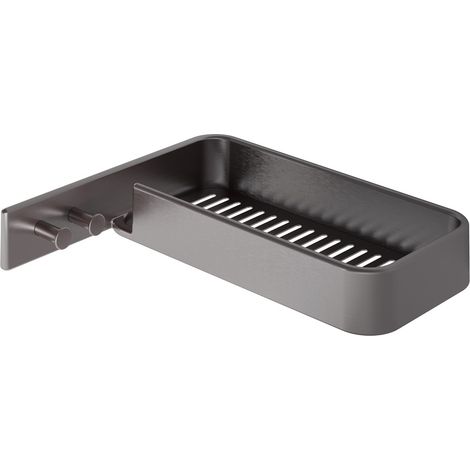 GEDY A9198100000 IL GIGLIO Porta objetos angular con percha gun metal - ref: A9198100000 (1/2)