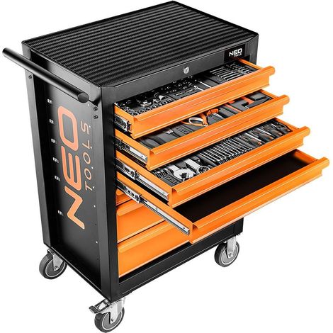 Armoire d'atelier, 7 tiroirs - NEO TOOLS - 84-222-9 - 129 outils (1/3)
