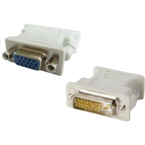 1 Adaptateur DVI-D vers VGA, Connecteur 24+1 broches, Conversion vidéo numérique analogique, Pour PC Moniteur Projecteur