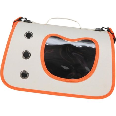Petite cage de transport respirante pour animaux de compagnie, grande capacité, dotée de bretelles réglables, d'un tissu Oxford imperméable et d'une conception respirante. (1/5)