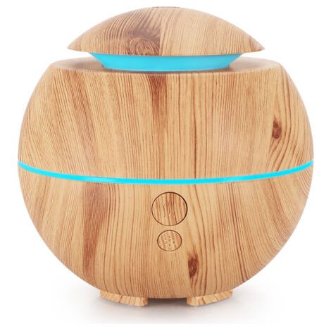 Diffuseur d'Huiles Essentielles 180ml, Arôme Diffuseur Ultrasonique, sans BPA, avec Lumière LED à Couleurs Variables - Bois (1/5)