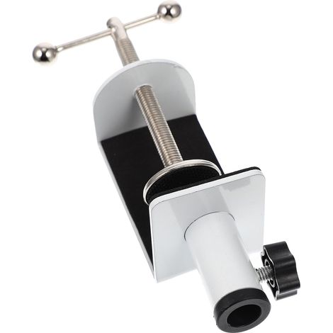 Pince de Fixation de Table en Alliage D’Aluminium, Blanc Pince de Fixation de Table Solide, Clips de Fixation de C, Support de Retenue pour Lampe de Bureau (1/5)