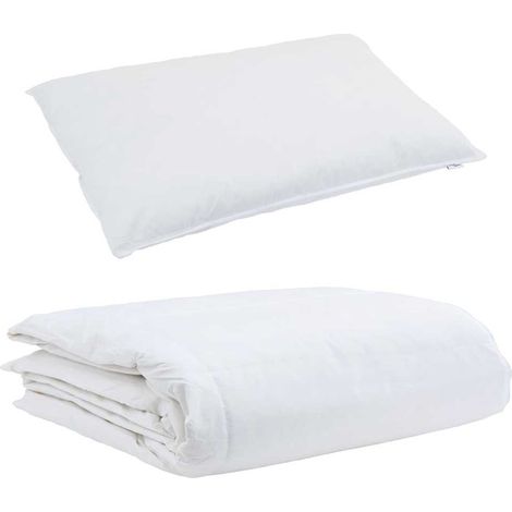 Couette avec Oreiller avec oreiller 2 pcs,Duvet Blanc Plume de canard CFW13872 (1/5)