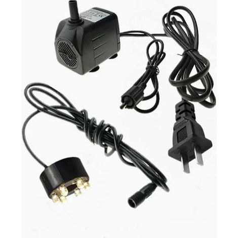 10W 12V GPH elektrische Springbrunnenpumpe mit 6 warmweißen LEDs (AC12V) (1/5)