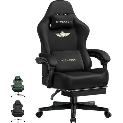 Sedia da ufficio ergonomica, tessuto traspirante, schienale regolabile, nera (1/2)