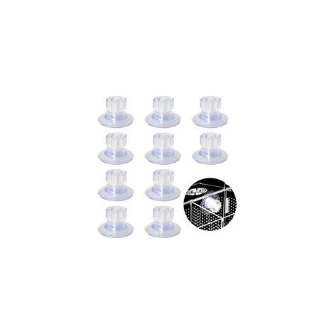 Lot de 10 Ventouses pour Auvent de Caravane, 45 mm Ventouse Robustes pour Camping Car, kit de Fixation latérale Transparent à Haute adhérence pour Camping, T5, RV, Bateau et Organiseur à Suspendre