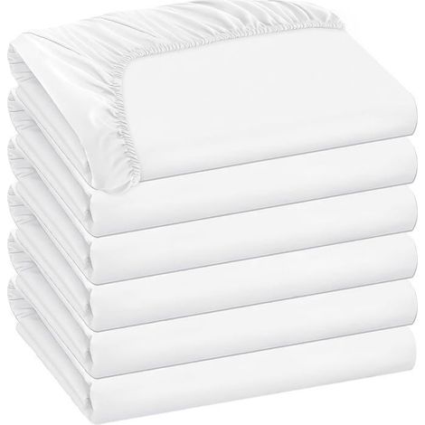 Lot de 3 draps housses 180x200 cm – 100% coton – Bonnet 30 cm – Lavables en machine à 40°C – Multicolore
