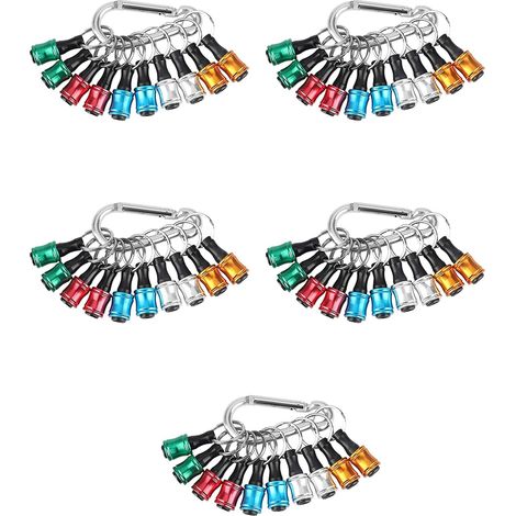 50 PièCes 1/4 Pouce Tige Hexagonale Tournevis Porte-Embouts Barre D'Extension Porte-CléS Vis Adaptateur Changement de PerçAge (5 Couleurs) (1/5)