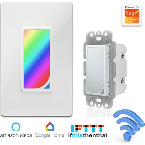 Interruttore Luce Notturna WI-FI Intelligente Dimmer RGB Integrata SSMS118-01 (1/5)