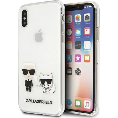 Karl Lagerfeld KLHCI65CKTR iPhone Xs Maxhardcase Transparent Karl & Choupette (1/5)