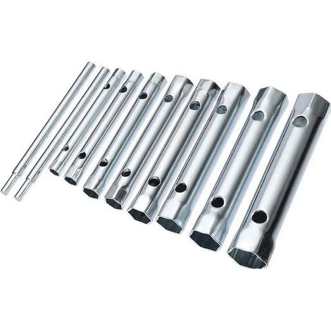 Trade Shop - Teclas De Tubo Hexagonal 6-22mm Set 10pz Tubular Tubiuli T-lever T-lever Ti - (1/5)