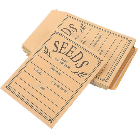 50 enveloppes en papier pour graines, sachets de graines, enveloppes pour argent-12.00X8.00X0.01CM (1/4)