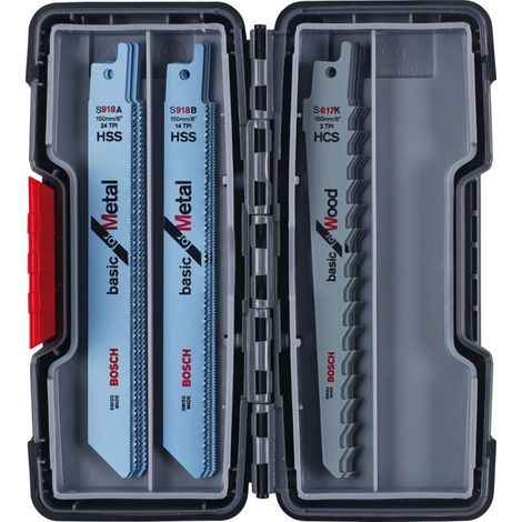 Blade Sabre Saw Set 15Pieces .Basic Wood/Metall Bosch