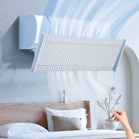 Déflecteur universel pour climatiseur, métal réglable, direction du vent, bouclier de climatisation, froid/chaud, maison/bureau, personnes âgées, nouveau-nés (1/5)