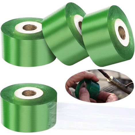 Rouleaux de ruban de greffage transparent, film étirable biodégradable, ruban adhésif de réparation pour plantes, idéal pour le greffage dans les jardins, les pépinières, les semis et les fleurs. (1/5)