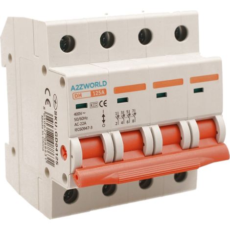 Interruttore Sezionatore Modulare 4P 4M AC 400V IP20 DH (125A)