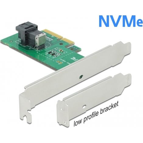 Delock Tarjeta PCI Express x4 a 1 x interna NVMe SFF-8643 - Factor de forma de perfil bajo