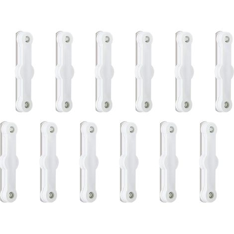12 pcs Jeux d’Aimants pour Fixation de Moustiquaire de Fenêtre, Fenêtre Fly Ccreen Clips sans perçage, Boucle Auto-adhésive de moustiquaire de Lucarne de Porte de Balcon - Pas d'aimants (1/5)