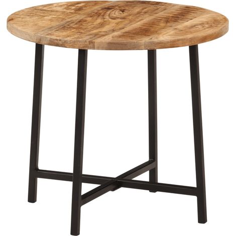 Couchtisch 45x45x40 cm Massivholz Mango und Eisen