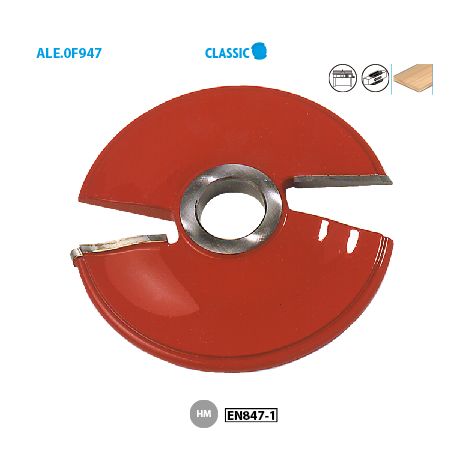 Leman – Fraise plate bande D150 pour bois dur – Longueur 140mm – Travail dessus HM – Fraise carbure brasé