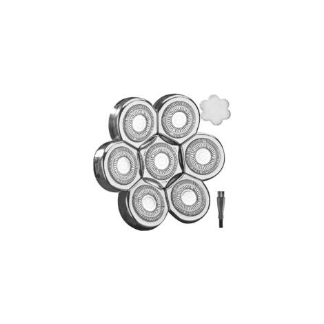 7-Klingen-Ersatzrasiererköpfe, Universal-7-Klingen-7D-Rasiererköpfe, 7-Klingen-Ersatzrasiererköpfe (Silber) - Crezuo