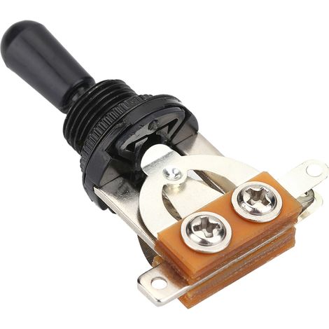Interrupteur à levier 3 positions avec bouton noir, pièce de rechange pour guitare électrique style LP, noir, 1 pièce (1/5)
