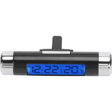 2-in-1 elektronisches Thermometer-Uhr mit LCD-Bildschirm und automatischer Temperaturmessung (1/5)