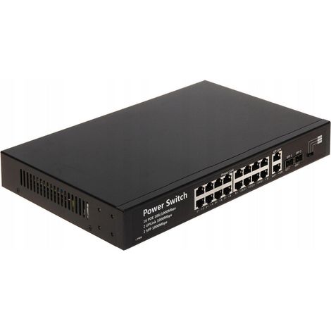 Delta GTX-C1-18-16G2SFP/X PoE-Switch aus Metall mit 16 RJ45-Ports
