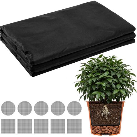 2m x 5m Filter Cloth for Flower Pots, Felt Cuttable for Plant Pots with Drainage Grid 50gsm Plant Pot Planter Plant Pot Flower Box Weed Control Fabric (1/5)