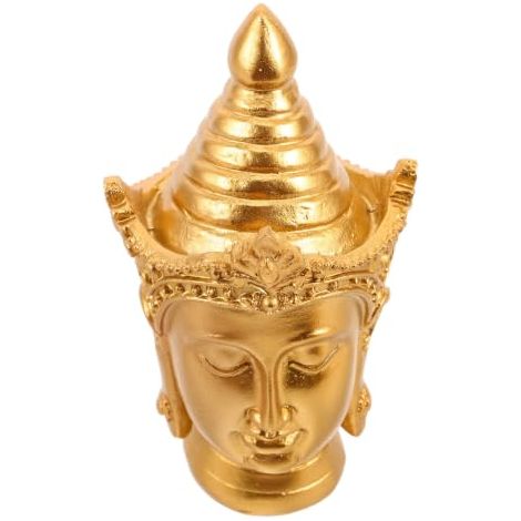 Statue de Bouddha en Résine Dorée pour Décoration Intérieure, Petite Statue Décorative Facile à Transporter, pour Salon et Contemplation (1/5)