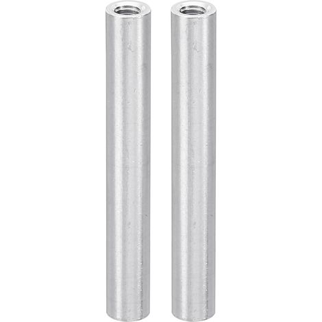 2Pcs Entretoise Filetée M3 en Aluminium 3x5x37mm Argent (1/5)