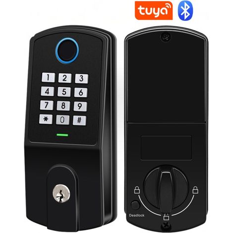Tuya Serratura Digitale Smart Bluetooth con Tastiera e Lettore NFC  Tastiera + Impronta Digitale