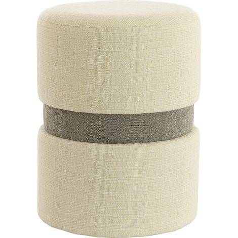 Warmer grauer Holz-Sitzpouf Light & Living Novira (1/4)