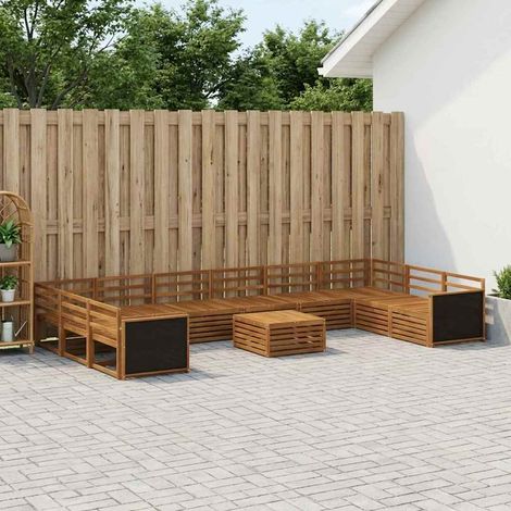 vidaXL Sofagarnituren 11 pcs Massivholz Akazie (1/5)