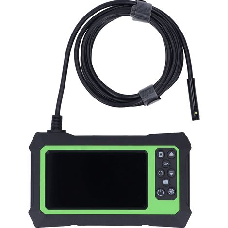 Endoscope industriel à double objectif, matériau ABS, caméra d'inspection numérique haute définition 1080P, miroir étanche pour tuyaux industriels, vert, 7 mètres. (1/5)